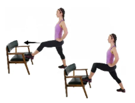 Hip flexor stretch, a stretch that stops swelling pain from workouts